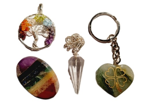 Chakra glücks pendel set - chakra,