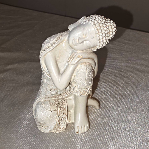 Gilde buddha figur - gilde, weiß