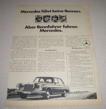 Jahr 1971 orig. Reklame Werbung Mercedes-Benz   Rennfahrer fahren Mercedes .