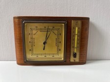 Antike Wetterstation aus Holz