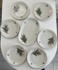 Johann Seltmann Vohenstrauss Bavaria 6Speißeteller 23,5cm 1Fleischplatte 35x23cm