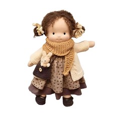 NEU Baumwolle Waldorf Plüschpuppe Handarbeit Mini DIY Spielpuppe Mädchen