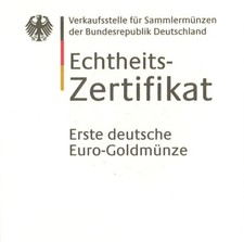 ORIGINAL ECHTHEITSZERTIFIKATE