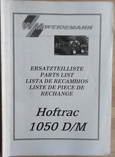 Weidemann Ersatzteilliste für den Hoftrac 1050 D/M