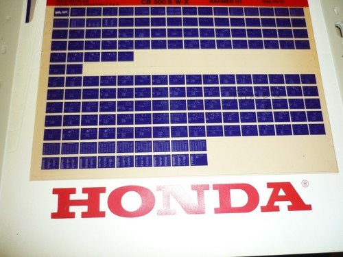 Honda teilekatalog 500 - cb, w