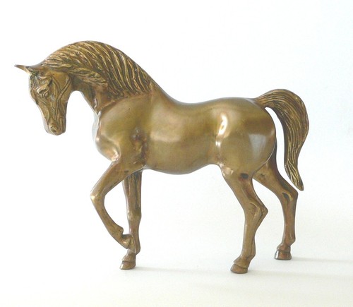 Bronze pferd stehend 22 cm - stehend,,