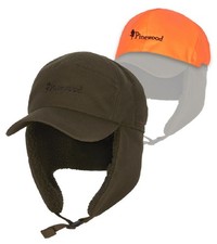 Pinewood 1219 Småland Teddy Winter Cap Jagdcap Jagdmütze Mossgreen/Orange (192)