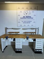 Freuding Doppeltisch mit Freuding  AT Absaugungen Absaugmäuler  Langner Leuchten