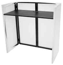 Mobiler klappbarer DJ Desk mit lichtdurchlässiger Textilbespannung, inkl. Tasche