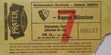 TICKET Bundesliga 1990/91 VfL