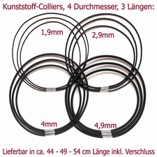 Kunststoff-Collier:  1,9 / 2,9 / 4 / 4,9 mm | Bajonettverschluss Edelstahl