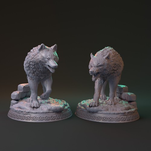 Wolf begleiter miniatur set - begleiter,