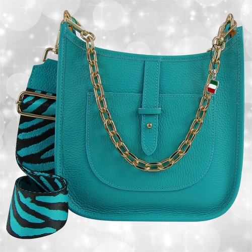 Tasche türkis leder mittel - tasche,