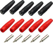 Bananenbuchse 4mm rot - 10, +