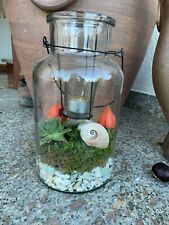 Windlicht Glas Teelicht Deko Kerzenglas 26 cm hoch Garten Haus 