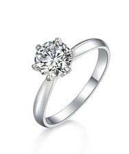 silber 925 ring mit moissanit