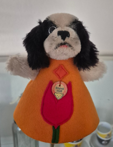 Steiff betthupferl hund cockie - hund,