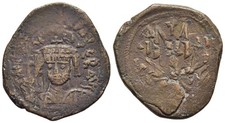 FITZ BYZANTINE EMPIRE MAURICE TIBERIUS FOLLIS CONSTANTINOPLE BRONZE @NMA1228
