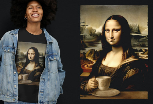 Mona lisa bügelbild dtf druck - lisa,