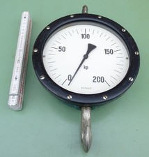 Hängewaage 0-200kp (0-200kg)  Kranwaage Waage Zugwaage Lastenwaage analog alt