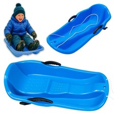 Kinderschlitten mit Bremsen & Zugseil – leicht, robust & frostsicher, Blau