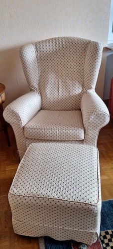 Ohrensessel mit hocker - ohrensessel,