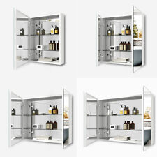 Bad Spiegelschrank Badschrank EMKE Weiß/Grau/Schwarz Wandschrank Badspiegel 