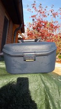 Samsonite Kosmetikkoffer blau mit Einsatz innen Beauty Case Retro