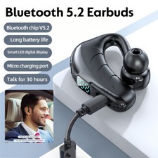 Bluetooth Ohrhörer Kopfhörer Stereo Kabellos Einohr Auto Headset mit Mikrofon DE