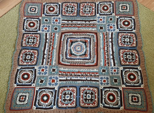 Bunte häkeldecke 110 x - häkeldecke,
