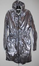 CELIO 360 Damen Silber Regenmantel + Kapuze Regen Jacke Mantel ca 46 / XL