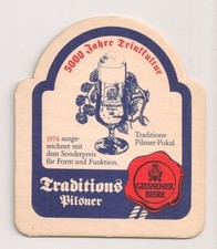 Giessener Biere - alter Bierdeckel "5000 Jahre Trinkkultur" Pilsner-Pokal 1974