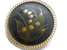 Brosche Alt Gold  ? Farbig Anstecknadel  Schmuck Hochzeit Trachten Kunst Selten