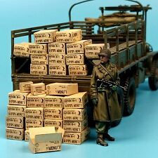 Diorama-Lebensmittelversorgung Karton Modell WWⅡ Militärszene Panzer-Requisite