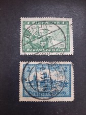 1924 Deutsches Reich Mi-Nr. DR 364 + 365 Bauten Landscapes Rheinstein Cologne