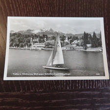 alte AK Velden, Segelboot, Schärenkreuzer D 15, Wörthersee, Schloßhotel, 1951