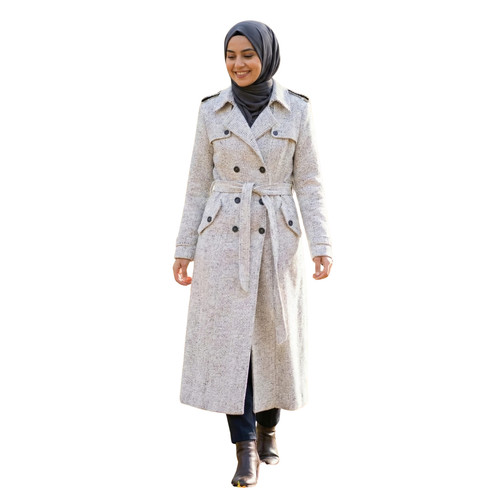 Langer damen mantel - langer,