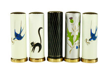 5x 50er Jahre Lippenstift Hülsen Halter Dosen neuw. NOS Vintage W. Germany