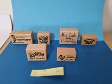 Konvolut: 6 Stempel Heindesign Kunststempel