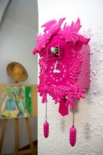 Walplus kuckucksuhr pink - walplus, in