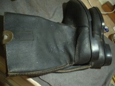 Stiefel Arbeitsschuhe Leder DDR Gr. 26 (39) schwarz NVA Militär ? ungetragen