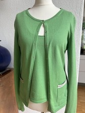 Rosa Cashmere Twin Set Gr.M - tolles Grün -  schöne Details! Guter getr. Z. !