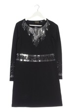 GLOOCKLER Langarmkleid Damen Kleid Gr. DE 38 schwarz-silberfarben Elegant