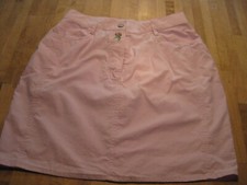 Damenrock fliederfarben Knöpfe Gr. 42 Baumwolle 5-pocket, Saum geschlitzt