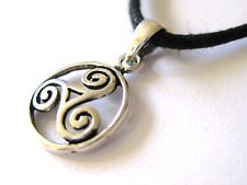 Sonnenrad klein 925'er Silber Ketten Anhänger Triskel Triskele  / x028