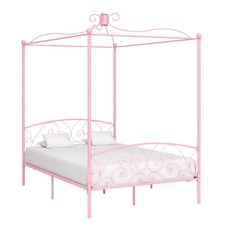Himmelbett-Gestell Rosa Metall