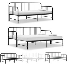Tagesbett Ausziehbett Metall Bett Schlafsofa Gästebett Bettsofa 90x200 cm