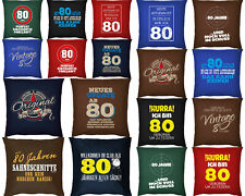 Kissen 80 Geburtstag - Geschenk 80 - Couchkissen - Sprüche 80 Jahre Deko Party