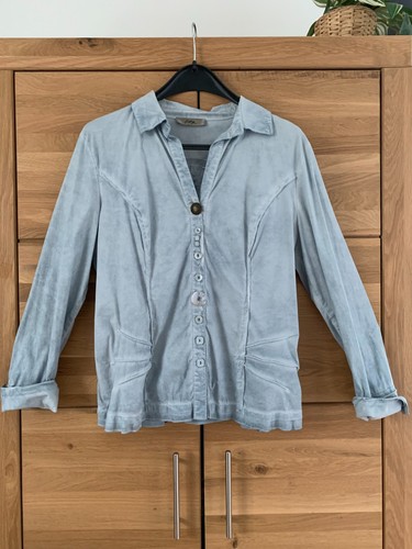 Hellblaue bottega damenbluse - hellblaue,