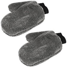 2x Auto Waschhandschuh Mikrofaser Autowaschhandschuh Reinigungshandschuh KFZ